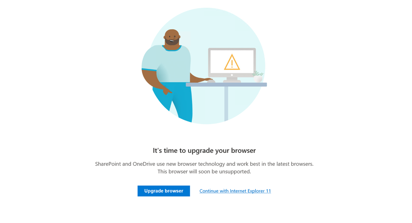 华为手机浏览器升级失败
:明年 1 月阻止 IE11 访问网页端 SharePoint 和 OneDrive-第1张图片-太平洋在线下载